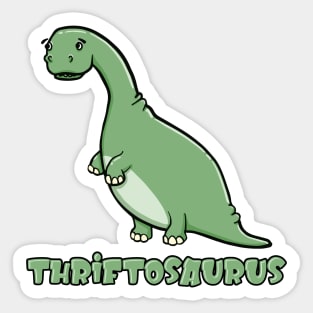 Thrifting Thriftosaurus Dinosaur Sticker